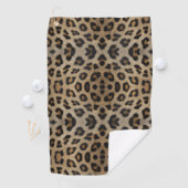 Eleganter, stylischer Leopardenpinsel Golfhandtuch (Insitu)