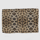 Eleganter, stylischer Leopardenpinsel Golfhandtuch (Horizontal)