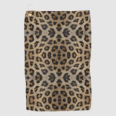 Eleganter, stylischer Leopardenpinsel Golfhandtuch (Vorderseite)
