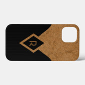 Eleganter, stylischer Monogram Black Tan Classy To Case-Mate iPhone Hülle (Rückseite (Horizontal))