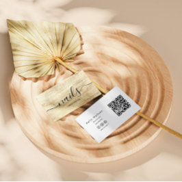 Eleganter Stylischer Nagelsalon Manicure Qr Code Visitenkarte