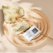 Eleganter Stylischer Nagelsalon Manicure Qr Code Visitenkarte