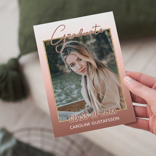 Eleganter, stylischer Ombre Coral Blush Pink Absch Ankündigung