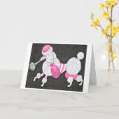 Eleganter Stylischer Pudel Dieb Karte (Gelbe Blume)