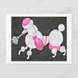 Eleganter Stylischer Pudel Dieb Postkarte