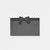 Eleganter, stylischer Schwarz-Weiß-Polka-Dots-Schw Post-it Klebezettel (Vorderseite)