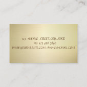 Eleganter Stylish Simple,Imitate Gold Brush Stroke Visitenkarte (Rückseite)