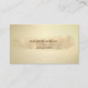 Eleganter Stylish Simple,Imitate Gold Brush Stroke Visitenkarte