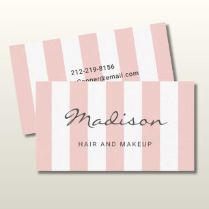 Eleganter Stylist Haar & Make-up Rosé Visitenkarte