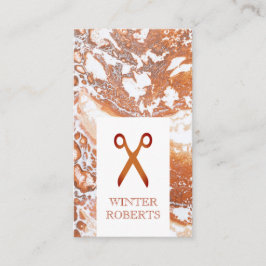 Eleganter, stylistischer Korallenmarmor Visitenkarte