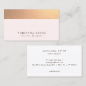 Eleganter, subtiler Gold Glitzer Visitenkarte (Vorne/Hinten)