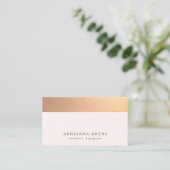 Eleganter, subtiler Gold Glitzer Visitenkarte (Stehend Vorderseite)