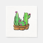Eleganter südwestlicher Cactus cacti succulents Serviette (Vorderseite)