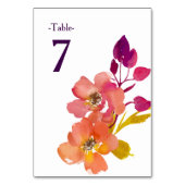 Eleganter Summer Bouquet Wedding Table Tischnummer (Vorderseite)