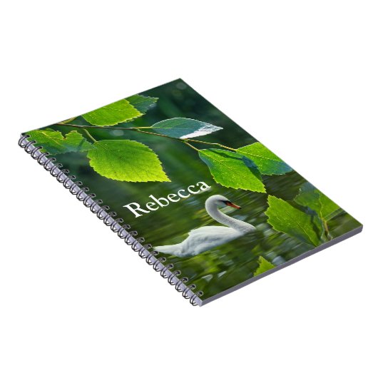 Eleganter Summer Swan Notizblock (Rechte Seite)