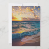 Eleganter Sunset Beach Summer Polterabend Einladung (Rückseite)