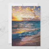 Eleganter Sunset Beach Summer Polterabend Einladung (Vorderseite)