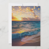 Eleganter Sunset Beach Summer Polterabend Einladung (Rückseite)