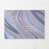Eleganter süßer flüssiger Marmor | Agate Blush Nav Dreifach Gefaltete Einladung (Cover)