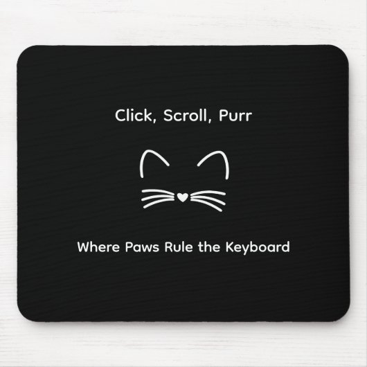 Eleganter Süßer Katzenliebhaber Trendiger Klassisc Mousepad (Vorne)