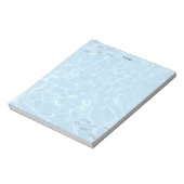 Eleganter Swimmingpool und Fisch Notizblock (Rotiert)