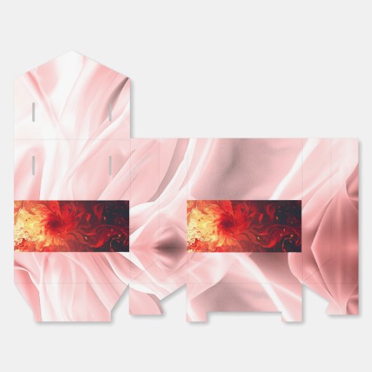 Eleganter Swirl Geschenktasche mit Bow, Gefälligke Geschenkschachtel (Ungefaltet)