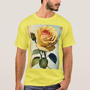 Eleganter T - Shirt für Vintage Rose - Zeitlos
