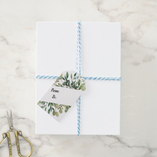 Eleganter Tableau Stil Geschenkanhänger (Mit Garn)
