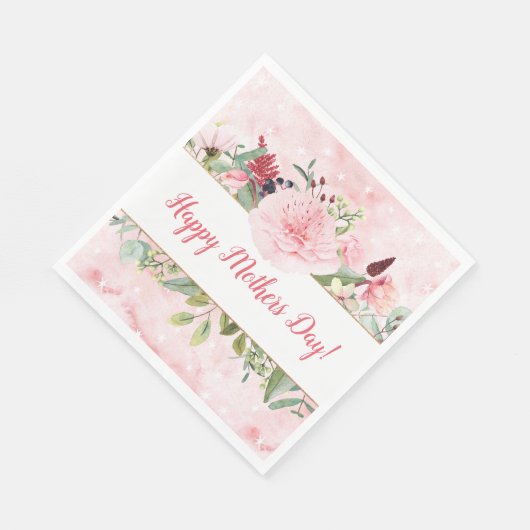 Eleganter Tag der Blume Serviette (Ecke)