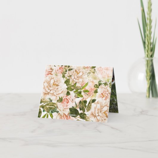 Eleganter Tag der englischen Rose Karte (Rückseite)