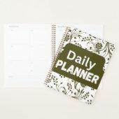 Eleganter täglicher Organizer mit Olivenblatt-Moti Planer (Anzeige)