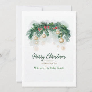 Eleganter Tannen-Girlande Frohe Weihnachten Benutz