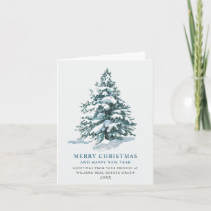 Eleganter Tannenbaum Weihnachts-Firmen-Gruß Feiertagskarte