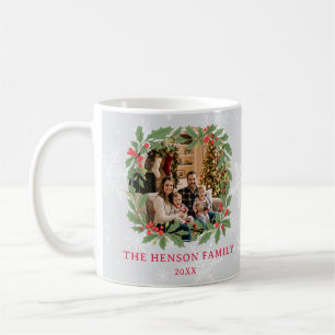 Eleganter Tannenkränze Frohe Weihnachten Familienf Kaffeetasse