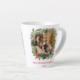 Eleganter Tannenkränze Frohe Weihnachten Familienf Milchtasse