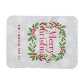 Eleganter Tannenwedel-Weihnachtskranz Magnet (Horizontal)
