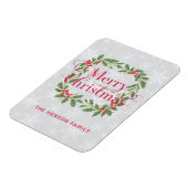 Eleganter Tannenwedel-Weihnachtskranz Magnet (Linke Seite)