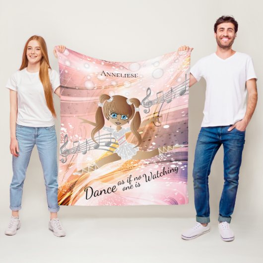 Eleganter Tanz Brünett Ballerina - Tanz Fleecedecke (Beispiel)