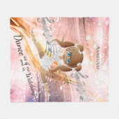 Eleganter Tanz Brünett Ballerina - Tanz Fleecedecke (Vorderseite (Horizontal))
