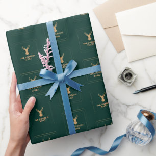 Eleganter Tartan-Karo Frohe Weihnachten Familienna Geschenkpapier