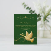 Eleganter Taubenfrieden "Weihnachtsfeiertag" Feiertagspostkarte (Stehend Vorderseite)