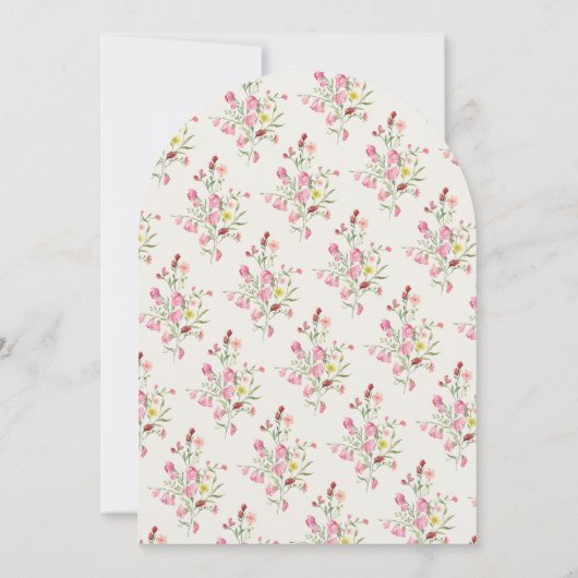 eleganter Taufbogen Einladung (Rückseite)