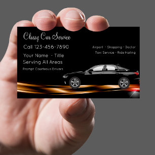 Eleganter Taxi-Automobil-Service Visitenkarte