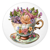 Eleganter Teacup Keramikknauf (Vorderseite)