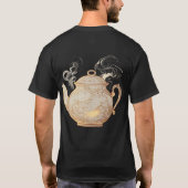 Eleganter Teapot Kontur T - Shirt (Rückseite)