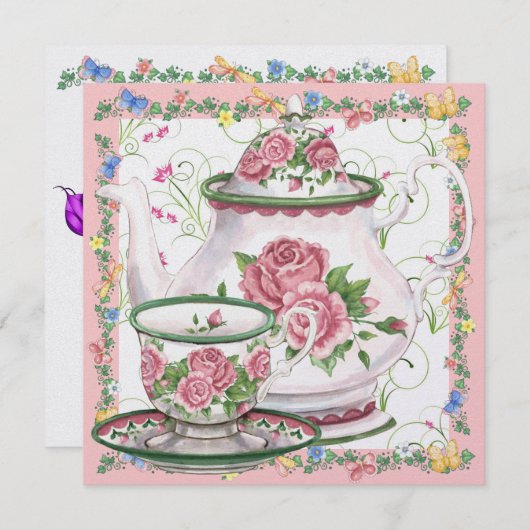 Eleganter Tee/Kaffee - SRF Einladung (Vorne/Hinten)