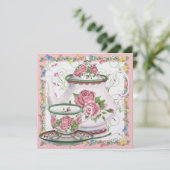 Eleganter Tee/Kaffee - SRF Einladung (Stehend Vorderseite)