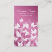 Eleganter Termin Karte Schmetterlinge rosa (Rückseite)