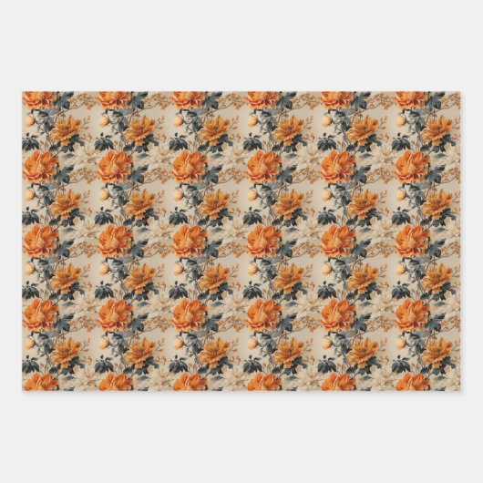 Eleganter Terracotta-Kupfer-Brennosa-Salbei Geschenkpapier Set (Vorderseite 2)