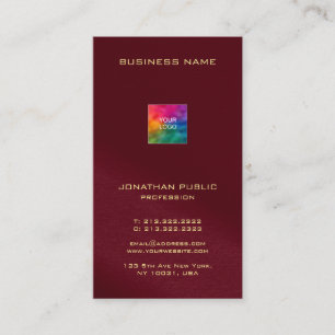 Eleganter Text hier Burgundy Red Visitenkarte